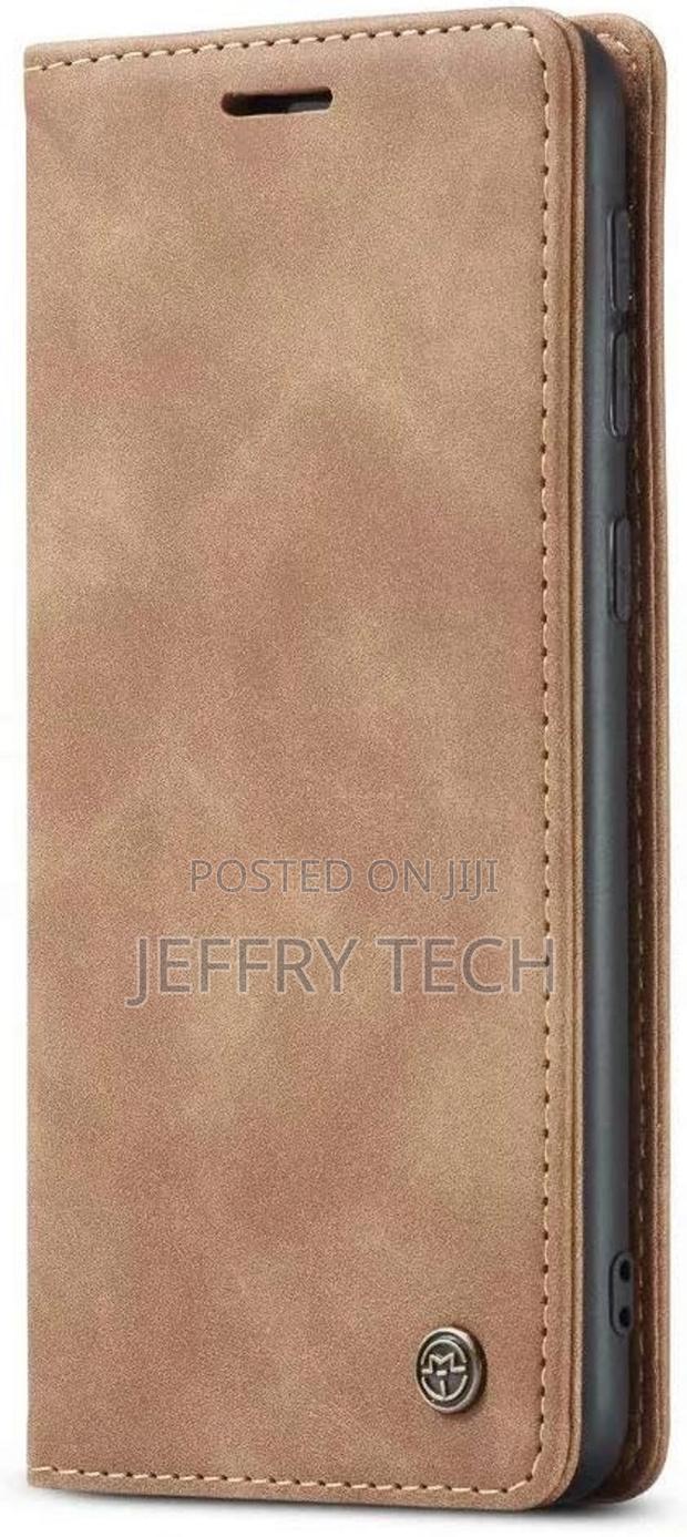 Samsung Galaxy A02S Genuine Leather Flip Case - main view