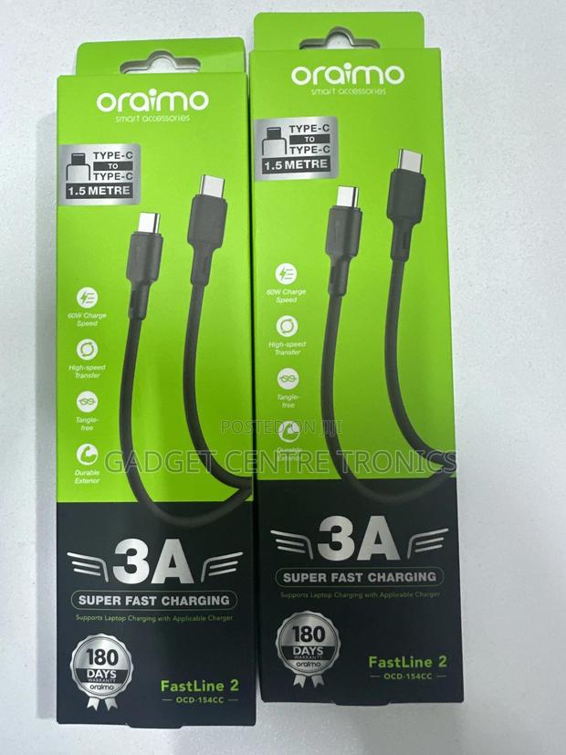 Oraimo C to C Charging Cable - main view