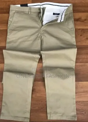 Straight/Wide Leg Khaki Pants