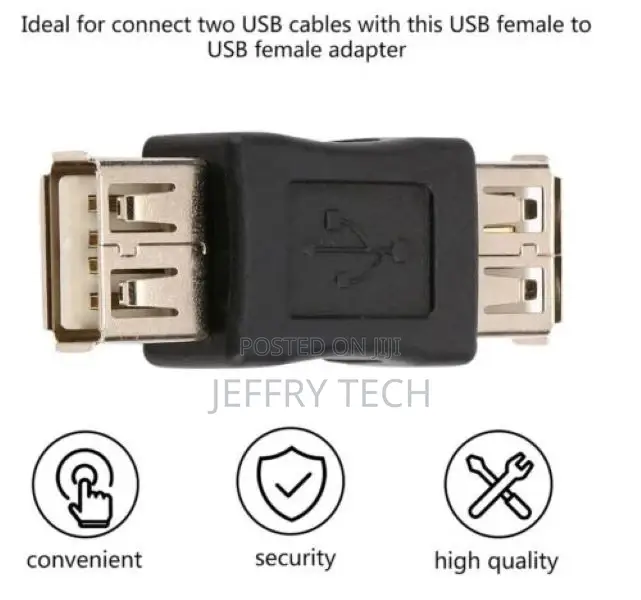 USB 2.0A Female to Female Extension Converter Adapter-