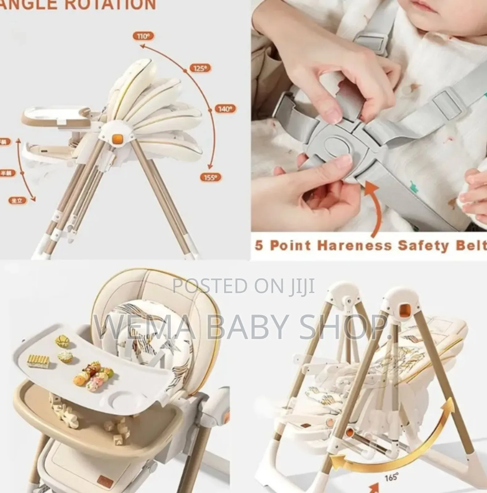 5 in 1 Swinging Baby Multifunction Feeding Chair