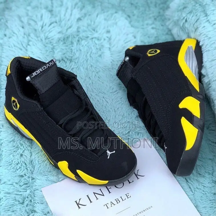 *Jordan 14 Black Yellow*  _Sizes:40,41,42,43,44,45_