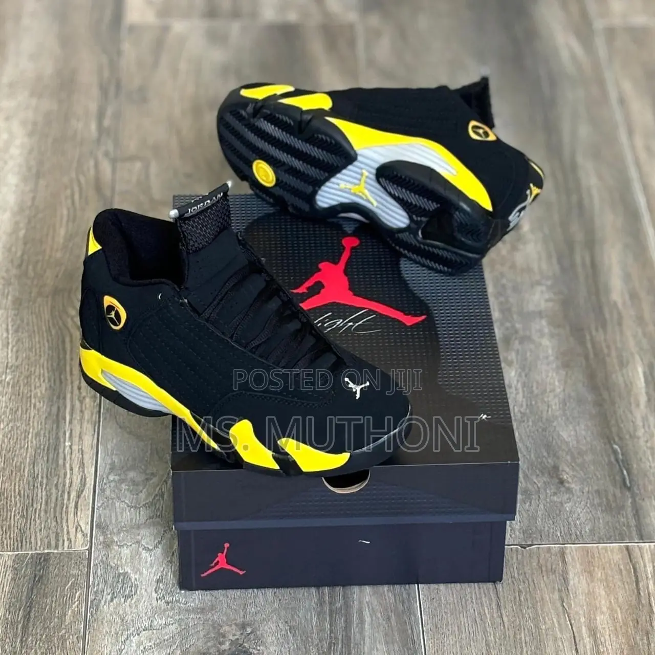 *Jordan 14 Black Yellow*  _Sizes:40,41,42,43,44,45_