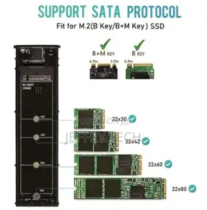 USB 3.1 to M.2 NGFF SSD Enclosure Adapter, Superspeed UASP