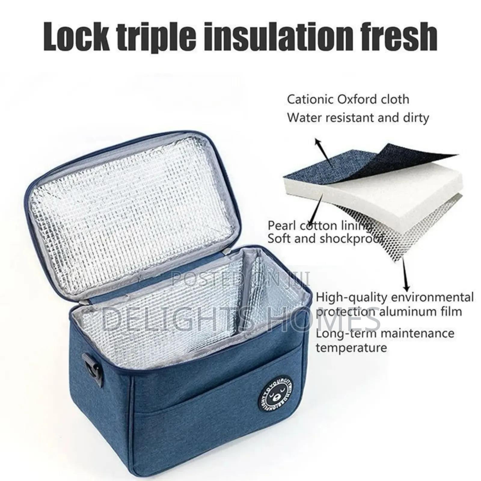 Portable Thermal Insulated Waterproof Lunch Bag.