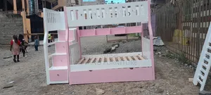 Pink and White Children Tripple Decker Bed