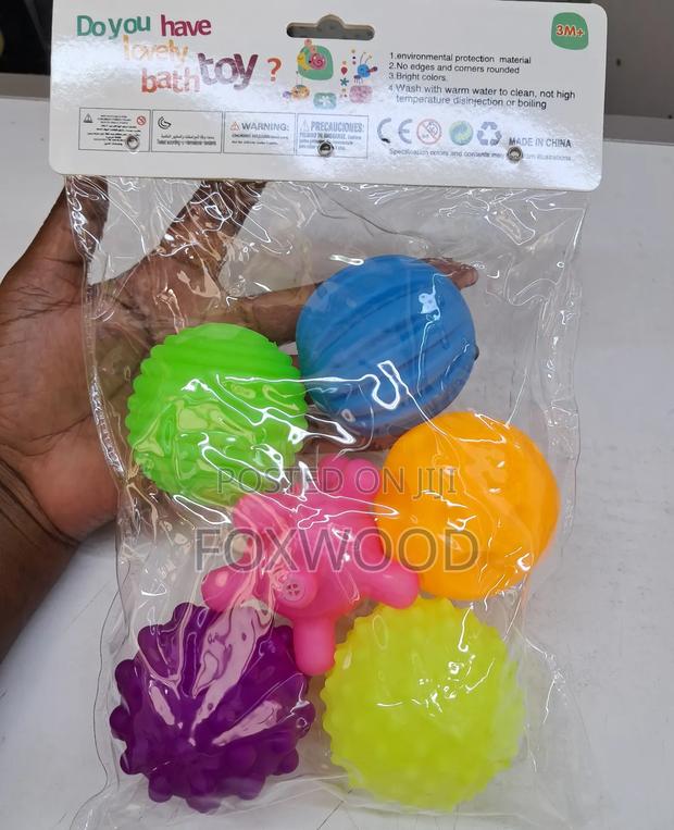 Baby Bath Toy Ball Whistle Set 6pcs - thumbnail 3