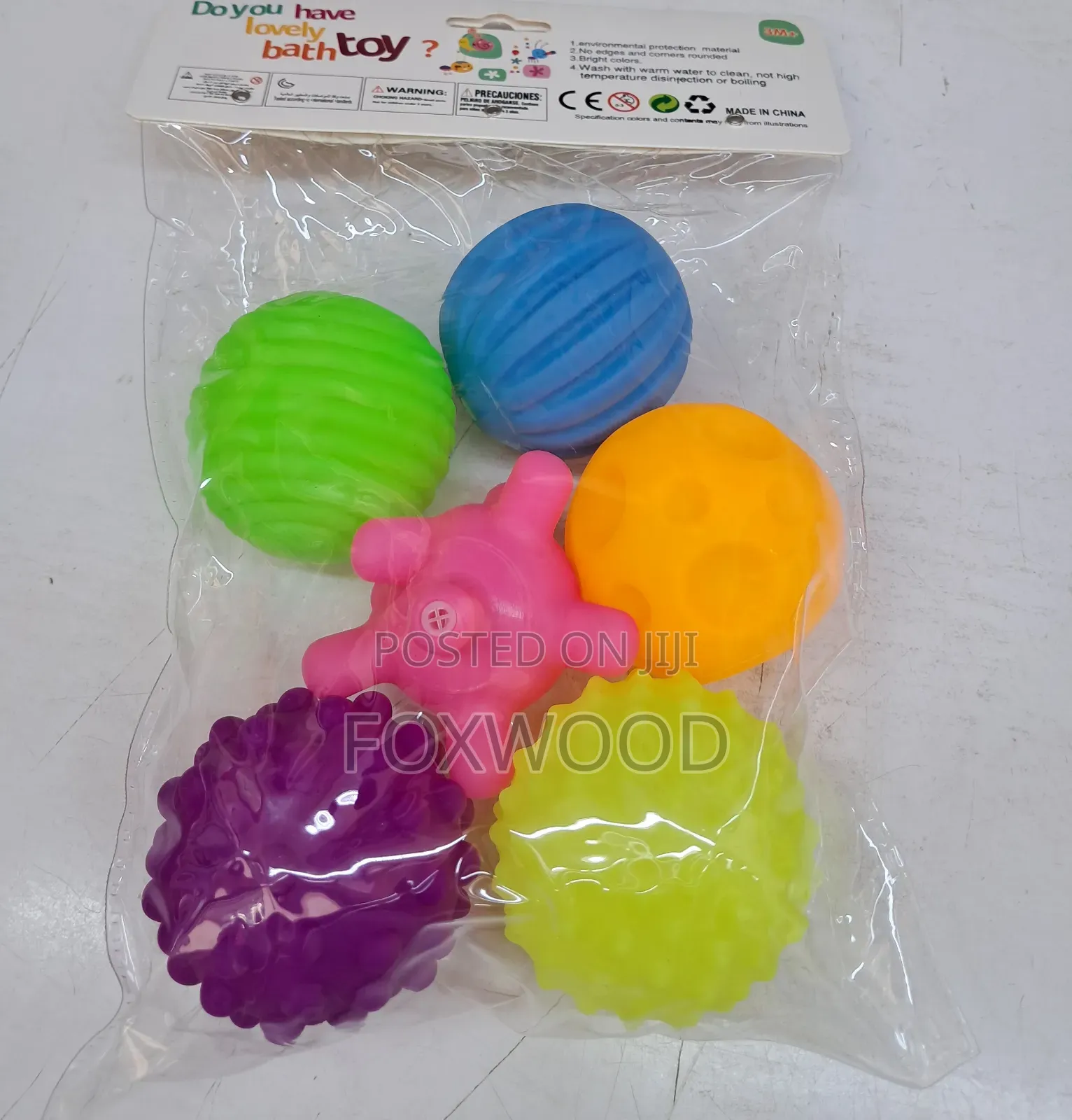 Baby Bath Toy Ball Whistle Set 6pcs