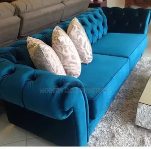 Blu Modern 3 Seater Chesterfield Sofa
