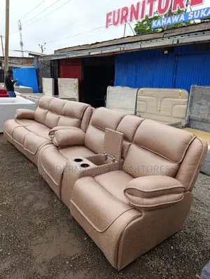 Modern 5 Seater Semi Recliner Sofa