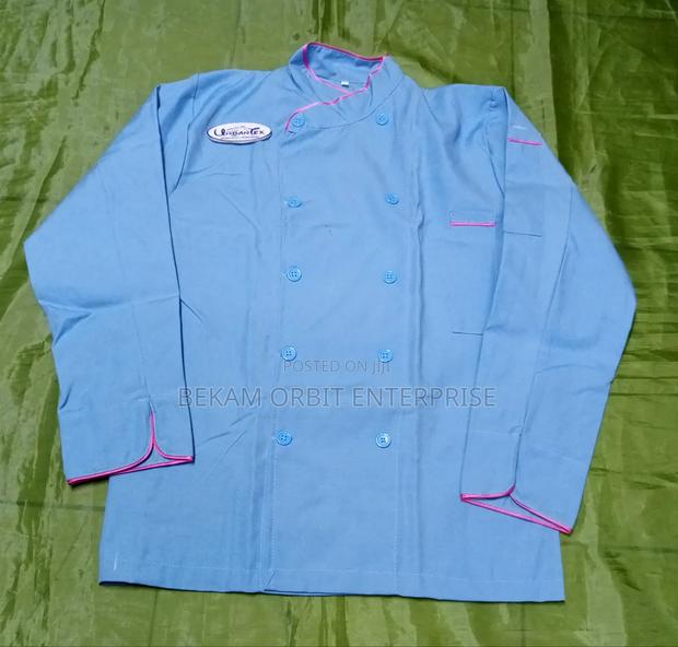 Poly-cotton Customized Blue Chef Jacket - thumbnail 3