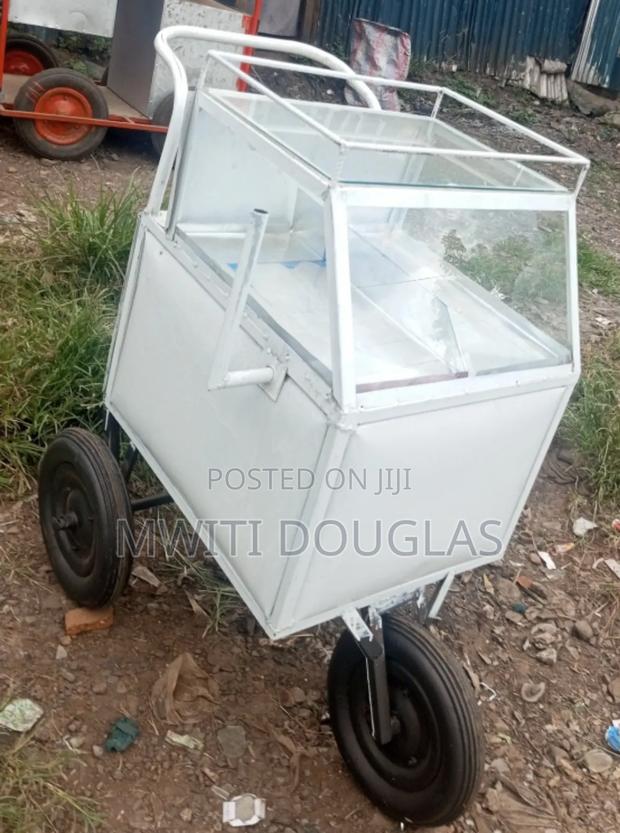 All Designs Whitish Display Wheelbarrow - main view