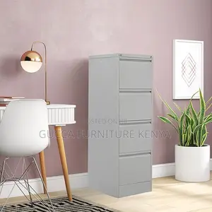Cabinets: Metallic Portable Office Cabinet With 4 Drawers