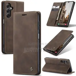 Samsung Galaxy A15 Flip Leather Phone Case(Coffee)
