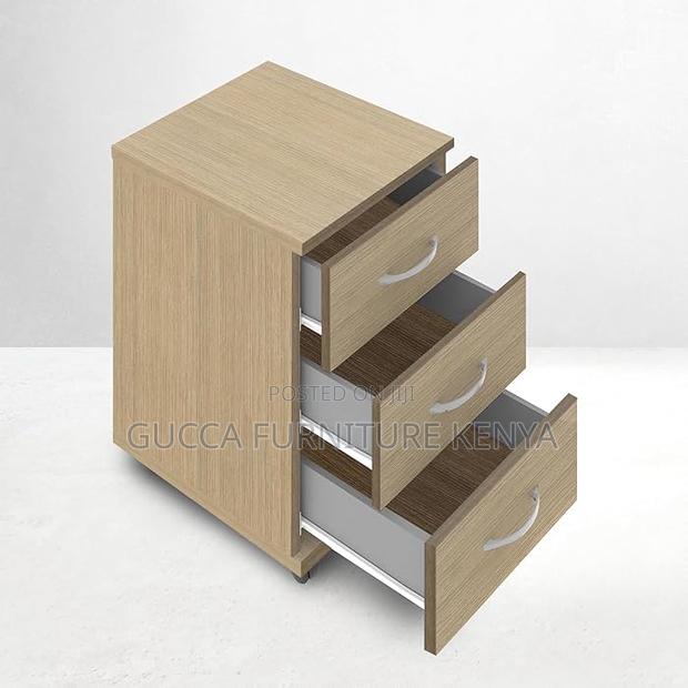 Cabinets: Rolling Pedestal 3-Drawer Mobile File Cabinet - thumbnail 5