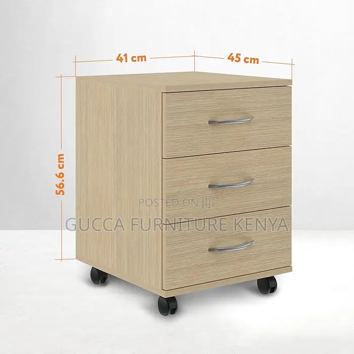 Cabinets: Rolling Pedestal 3-Drawer Mobile File Cabinet