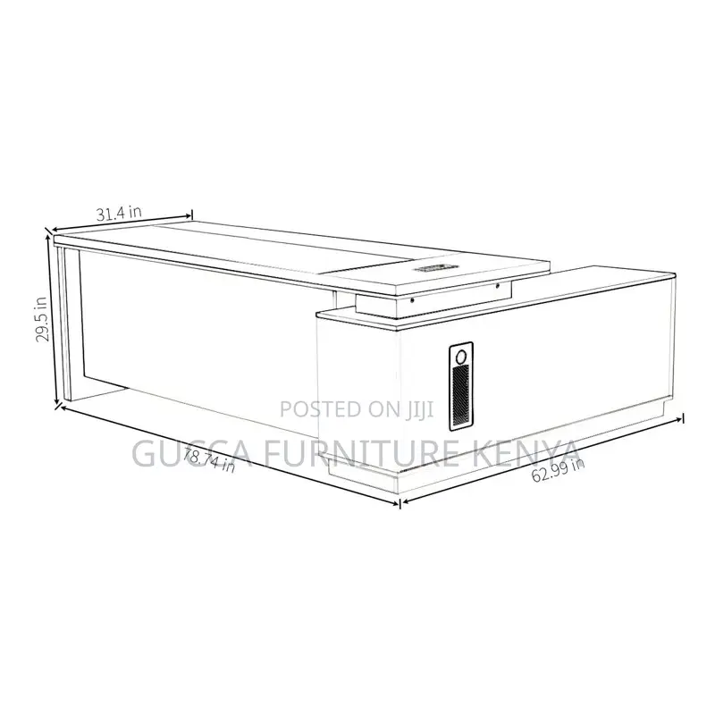 Office Tables:Luxury Office Computer Desk With Side Cabinet
