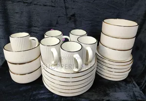 Unique White Ceramic Dinner Set