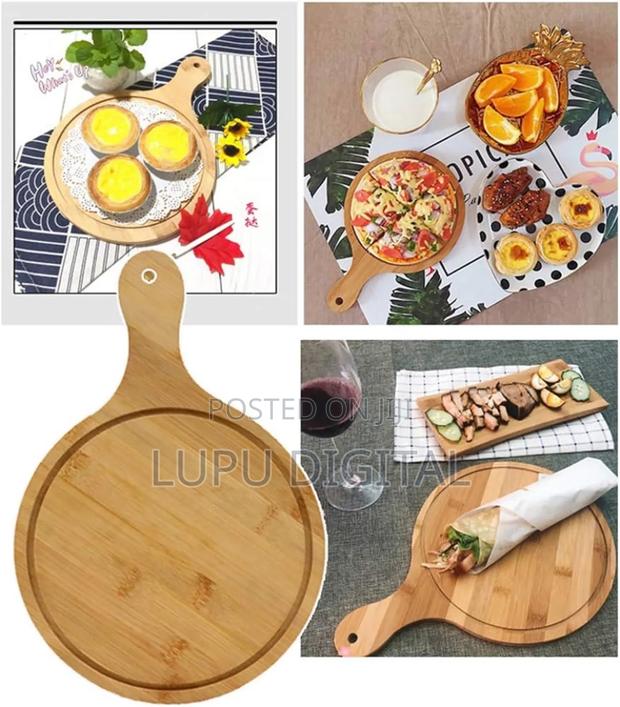 Wooden Bamboo Pizza Plate Chop Board - thumbnail 2
