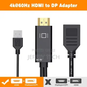 HDMI to Displayport Adapter, 60hz HDMI to DP Converter C