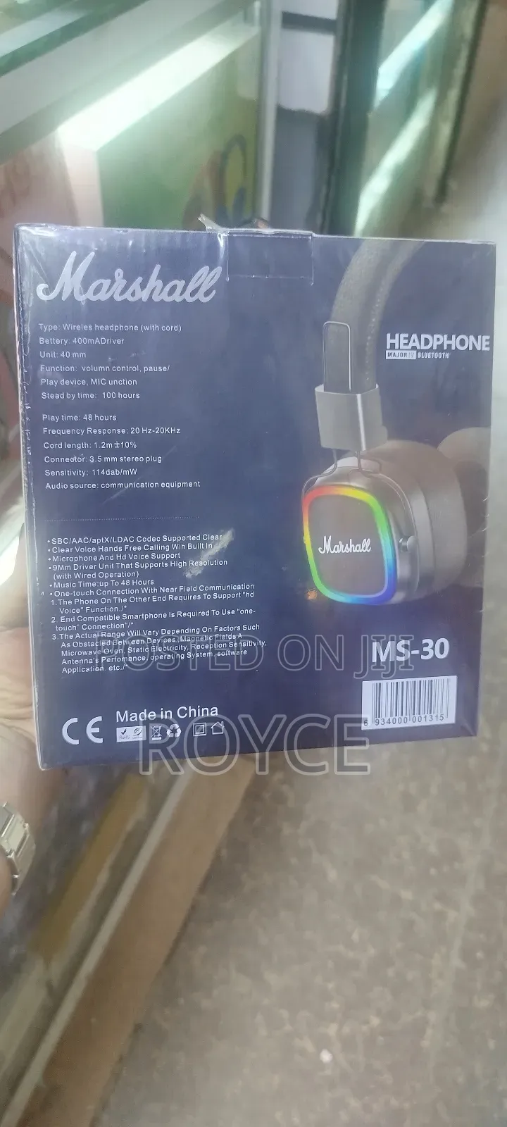 Marshal Wireless Bluetooth Headset