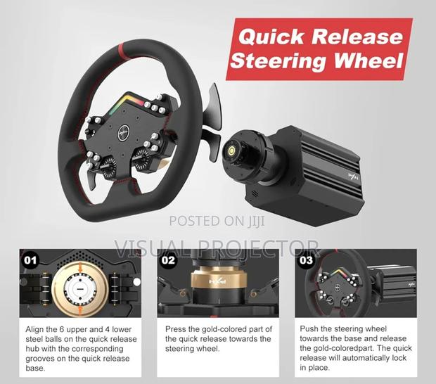 PXN V12 Lite Game Steering Wheel for Playstation Xbox and Pc - thumbnail 3
