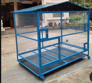 Kennel Dog Cage Kennel Spacious With Wheels - thumbnail 2
