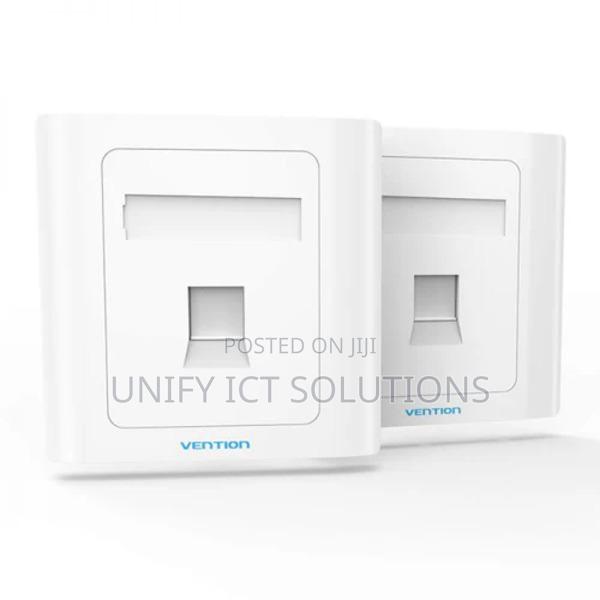 Vention 2 Port Keystone RJ-45 Jack Wall Plate