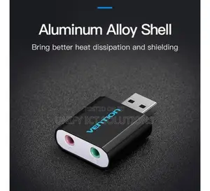 Vention USB External Sound Card Black Metal Type