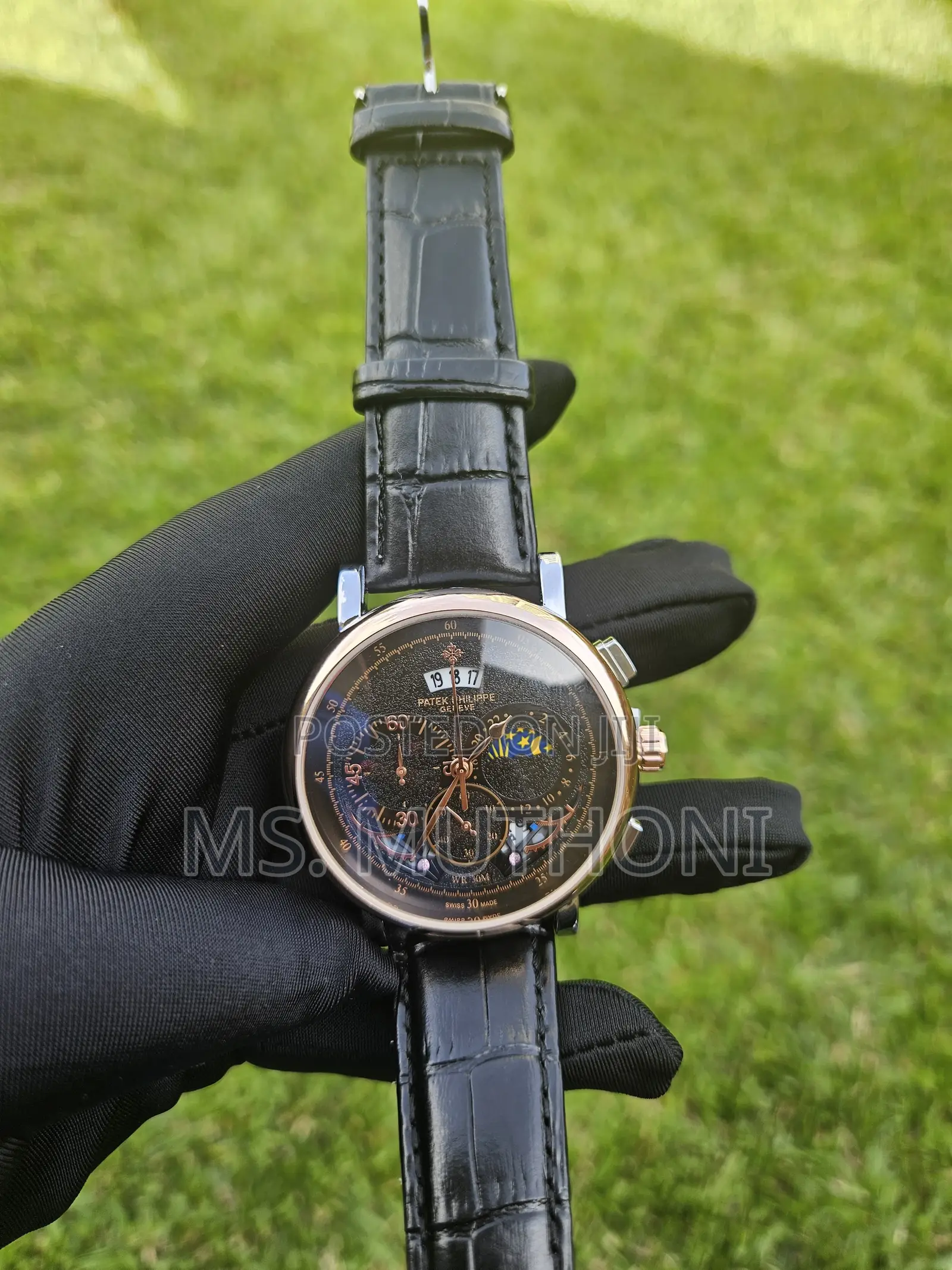 Genuine Leather Straps Patek Philippe Gents