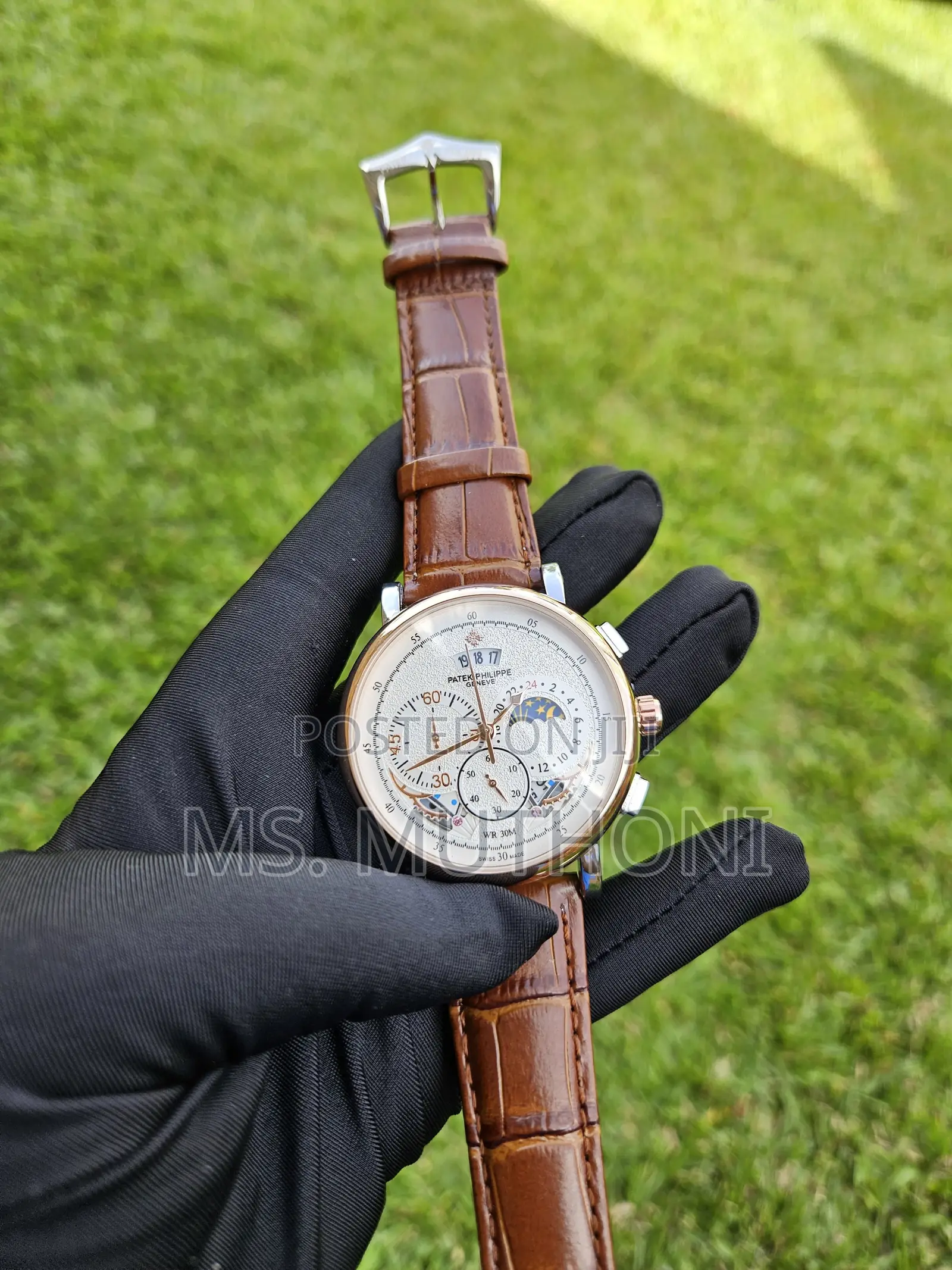 Genuine Leather Straps Patek Philippe Gents