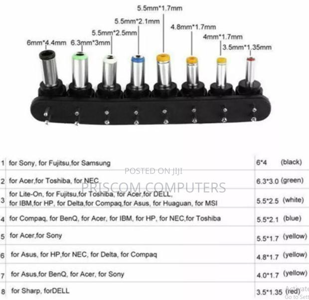 8 Connector Universal Laptop Adapter Charger With Power Cabl - main view