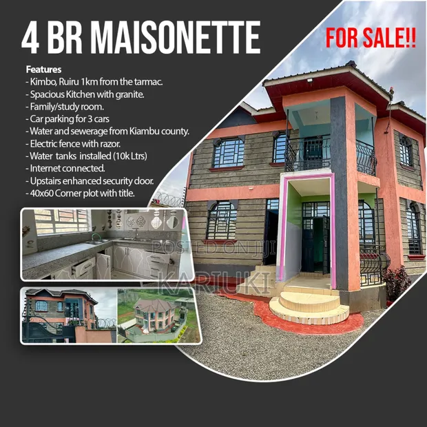 4bdrm Maisonette in Kimbo, Nairobi Central for sale