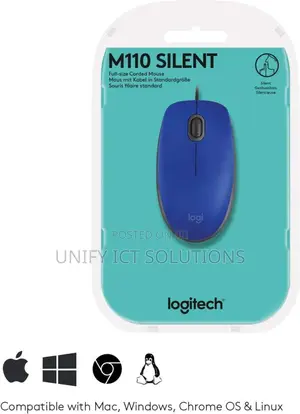 Logitech M110 Silent Mouse USB Wired