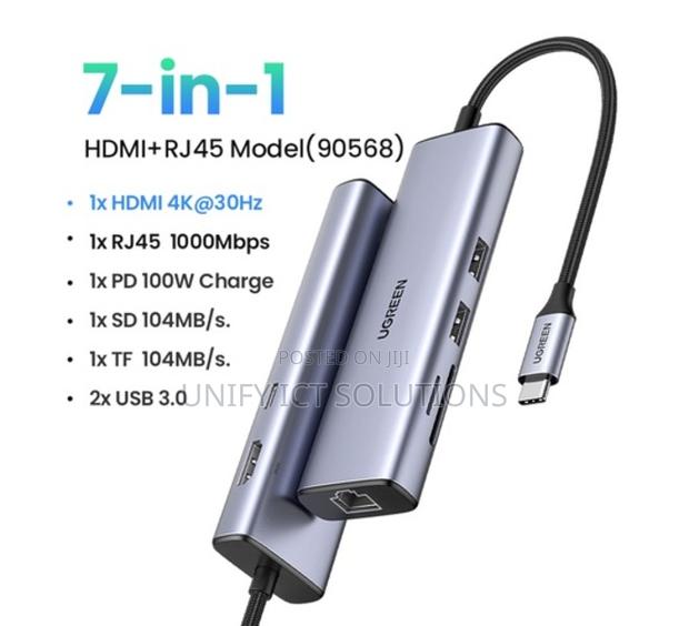 UGREEN USB-C Multifunction Adapter 7 in 1 HUB - thumbnail 2