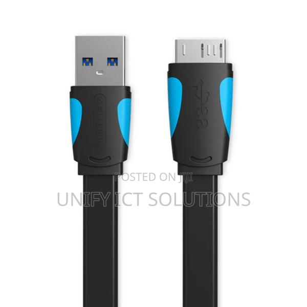 Vention Flat a Male to Micro B Male Cable 0.5 M Black
