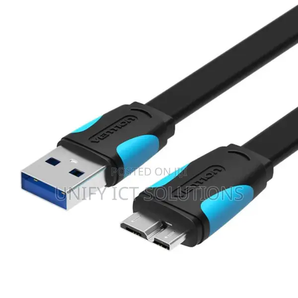 Vention Flat a Male to Micro B Male Cable 0.5 M Black