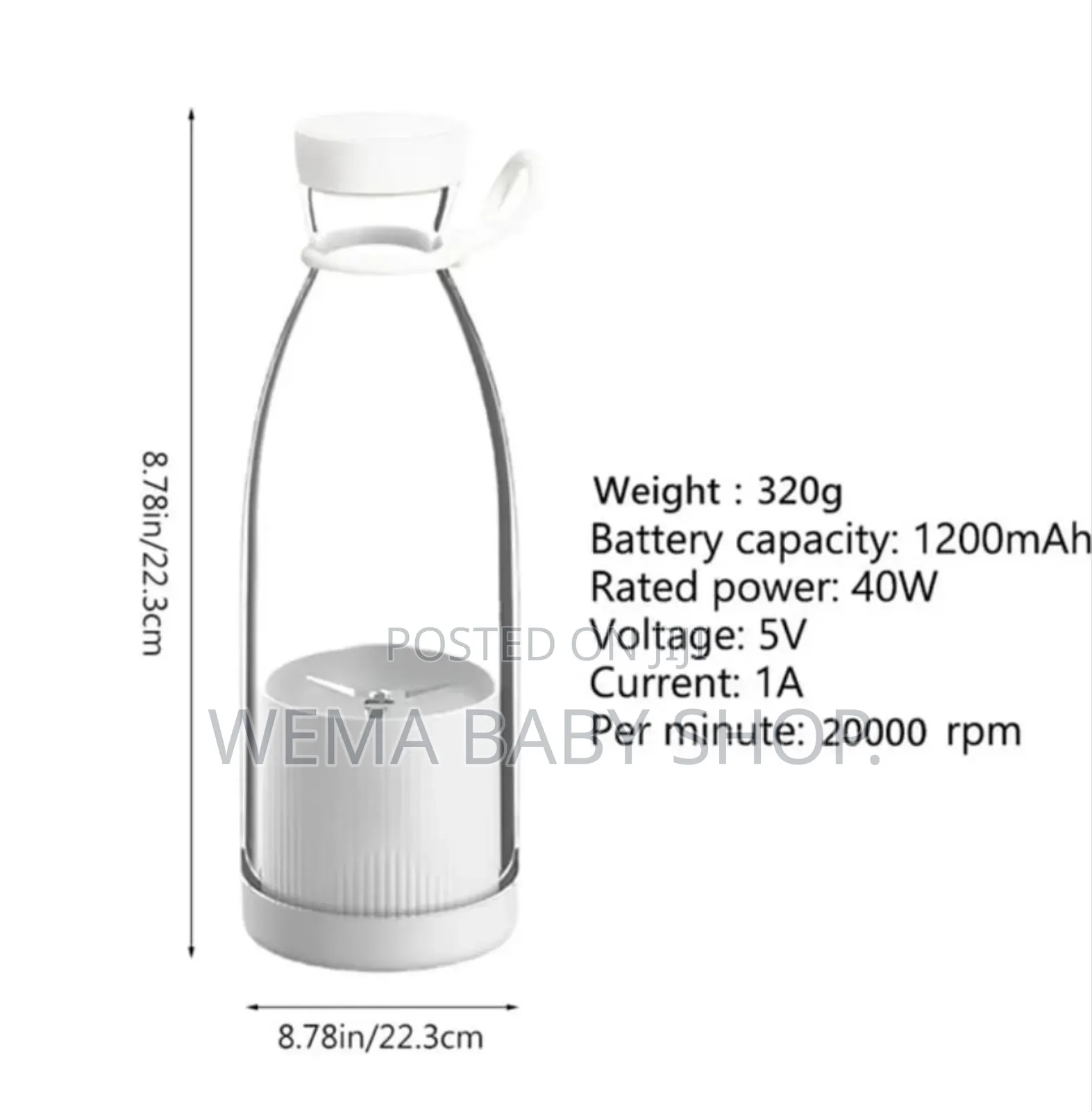 350ml Rechargeable Electric Juicer/Blender/Fruit Mixers