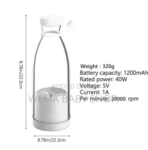 350ml Rechargeable Electric Juicer/Blender/Fruit Mixers