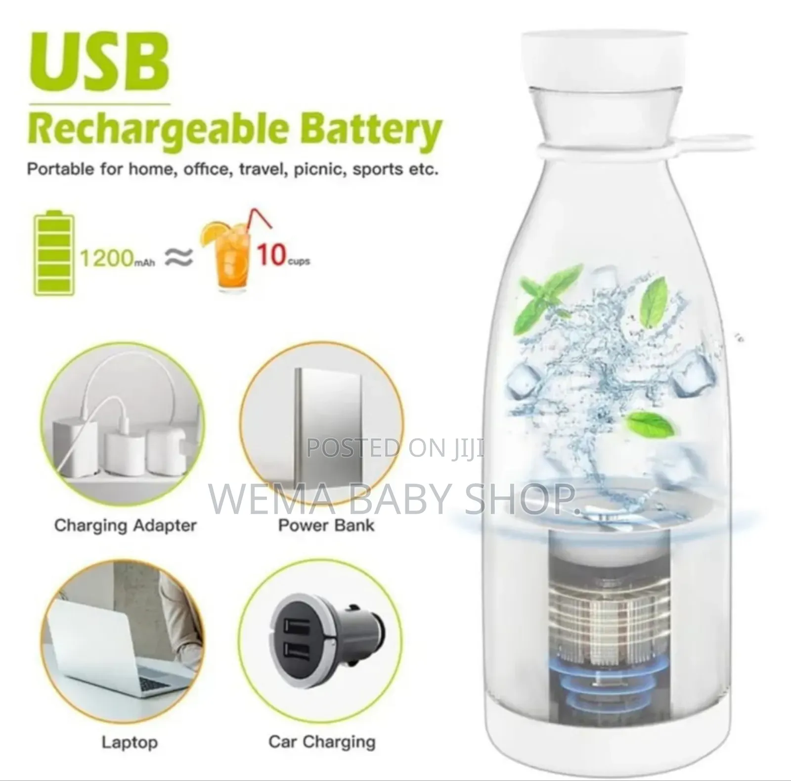 350ml Rechargeable Electric Juicer/Blender/Fruit Mixers