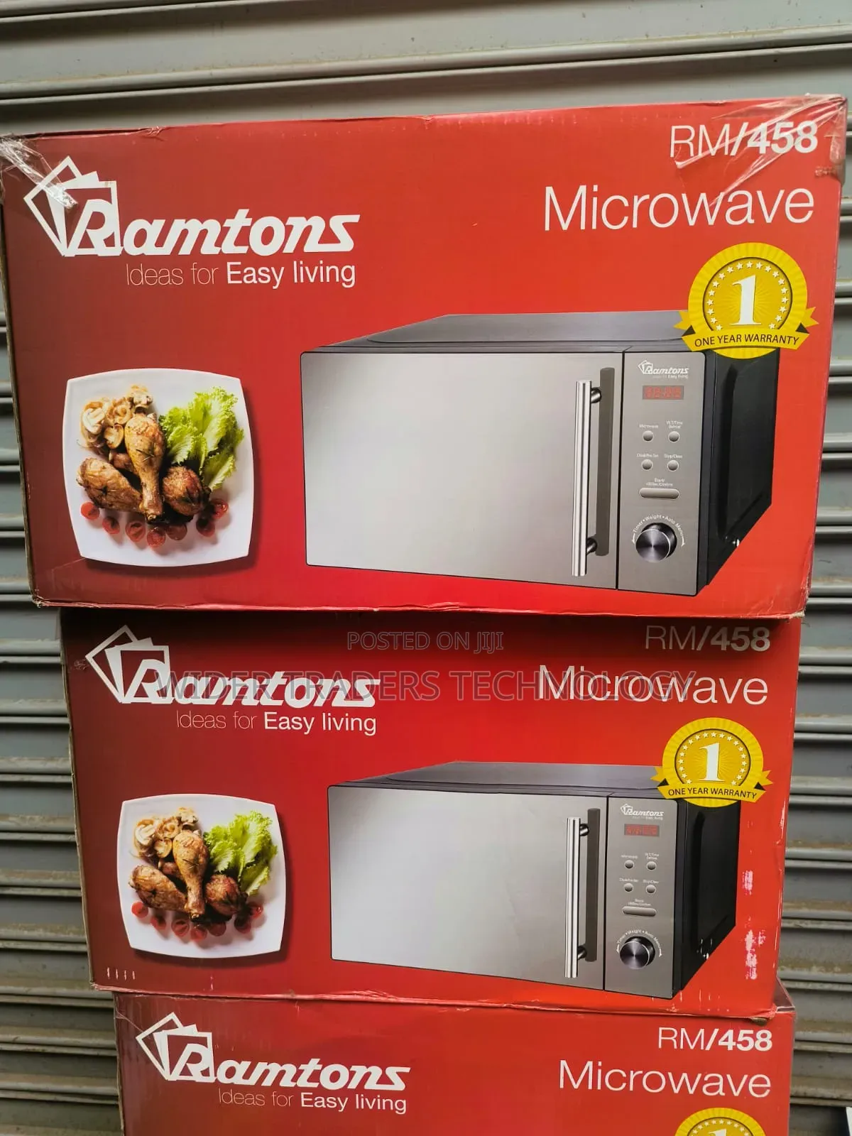 Ramtons 20litres Digital Microwave RM 458 (Silver Glass)
