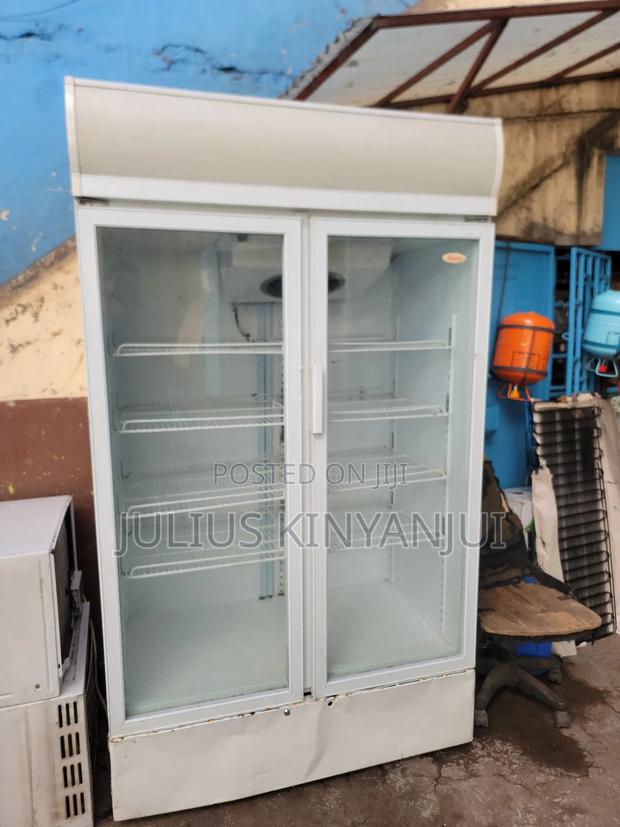 Double Door Display Commercial Fridge