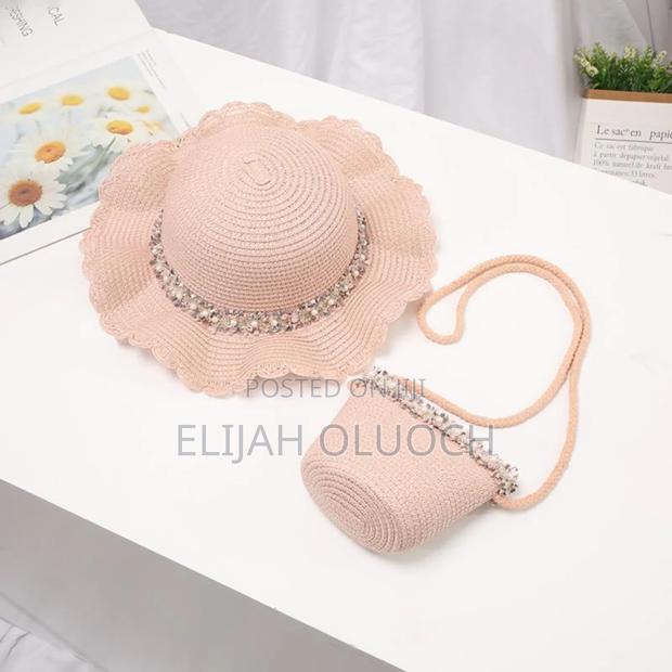 *Kids 2 in 1 Straw Woven Bag and Hat