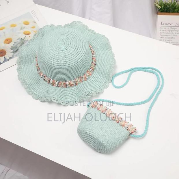*Kids 2 in 1 Straw Woven Bag and Hat - thumbnail 3