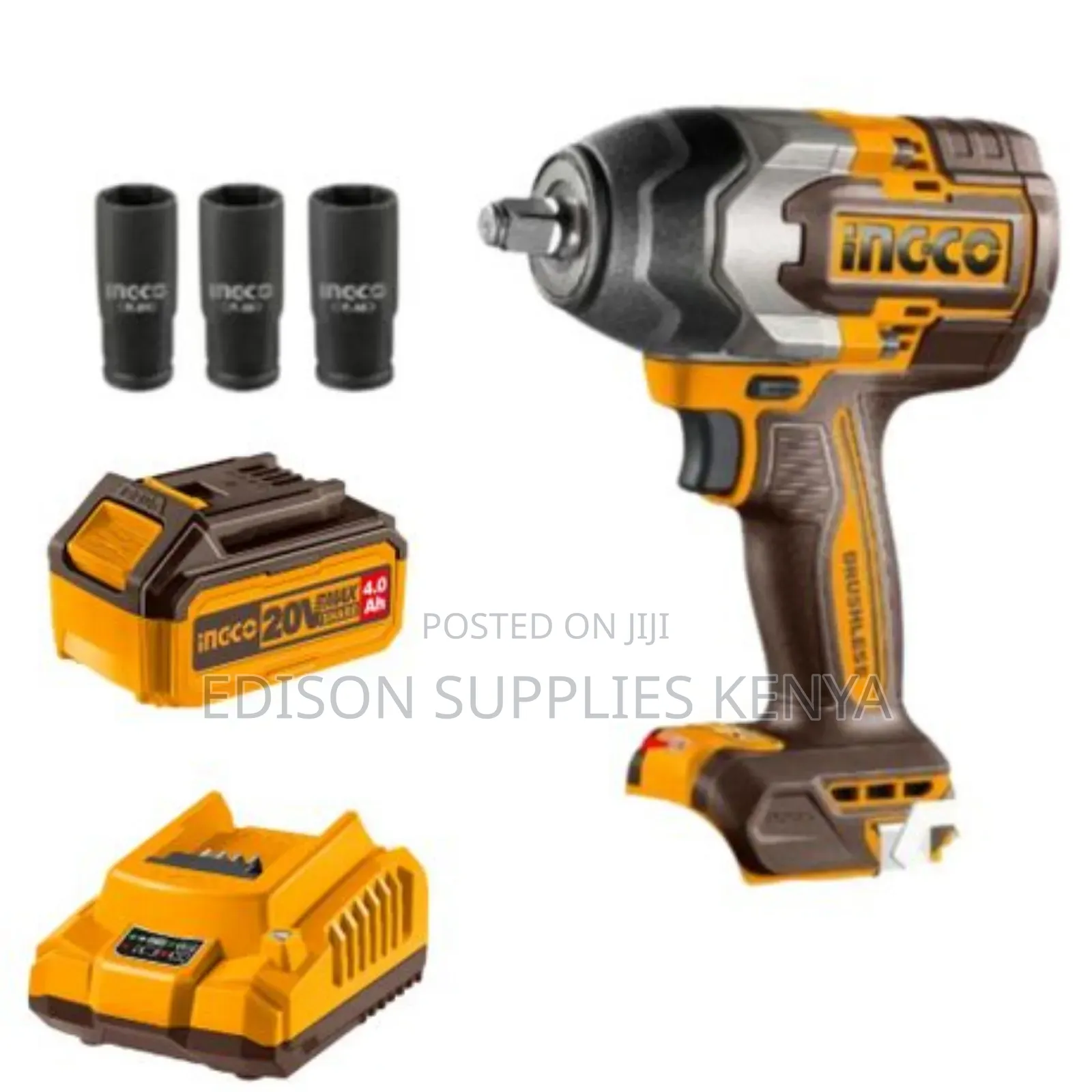 Cordless Impact Wrench Ingco 500nm 20V 4.0ah Battery,Charger
