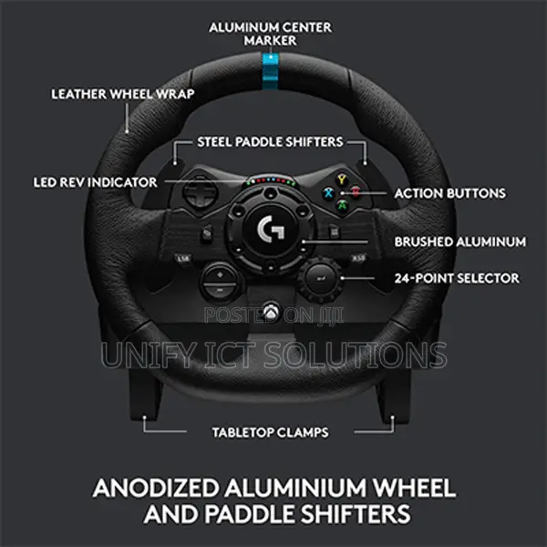 Logitech G923 Racing Wheel and Pedals for Xbox One and PC