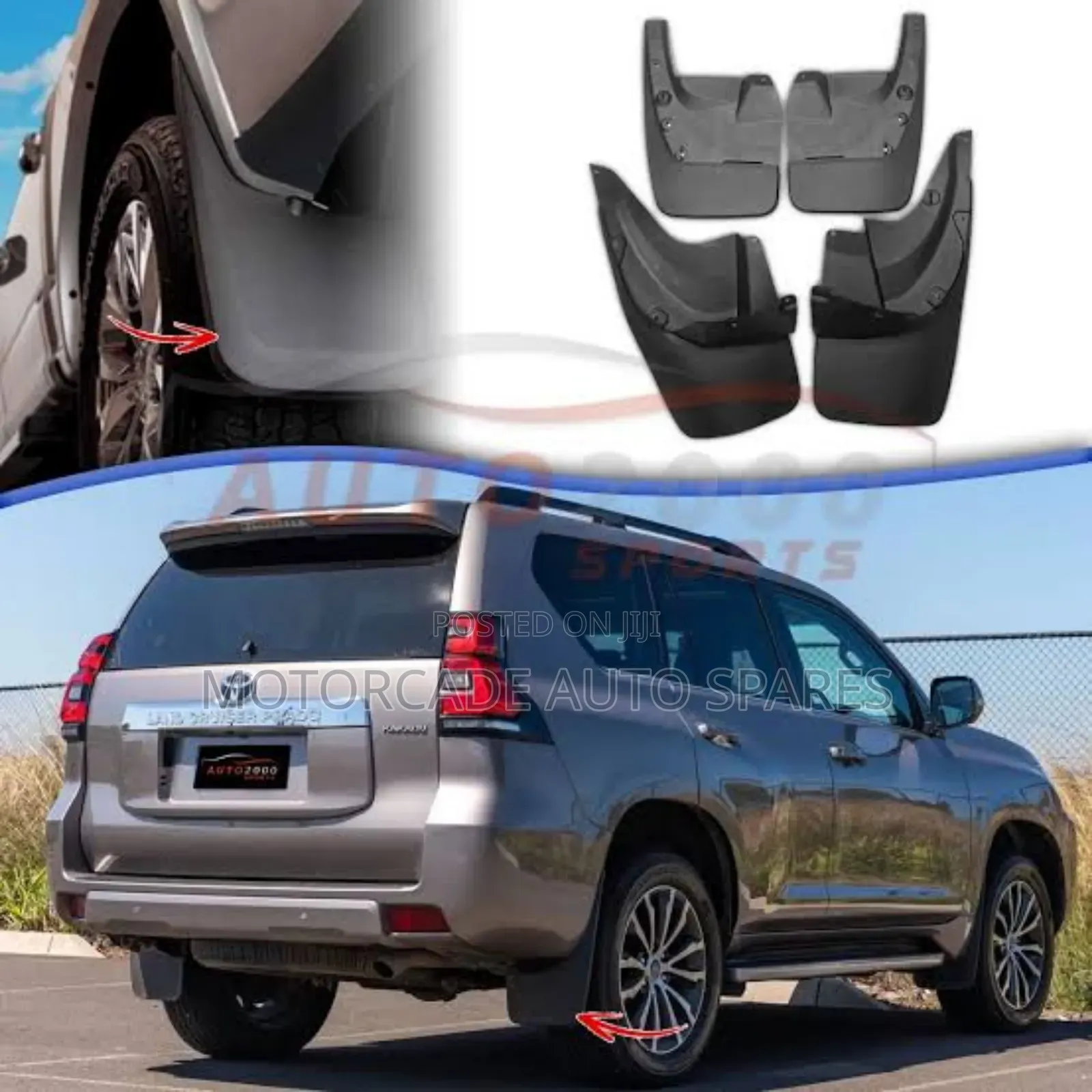 Toyota Landcruiser Prado Fj 150 12_22 Mudflaps Set