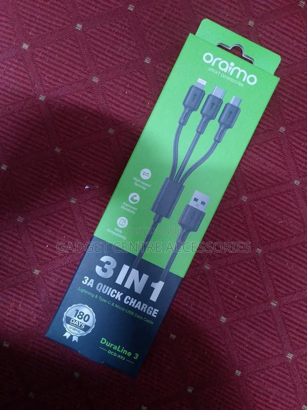 Oraimo Lightning and Type C and Micro- USB Data Cable - thumbnail 2