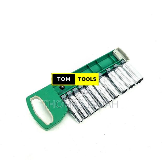 12pcs 3⁄8 Inch Ratchet Deep Socket Box Spanner Set - thumbnail 5