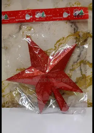 Christmas Tree Decor Star Topper - Red